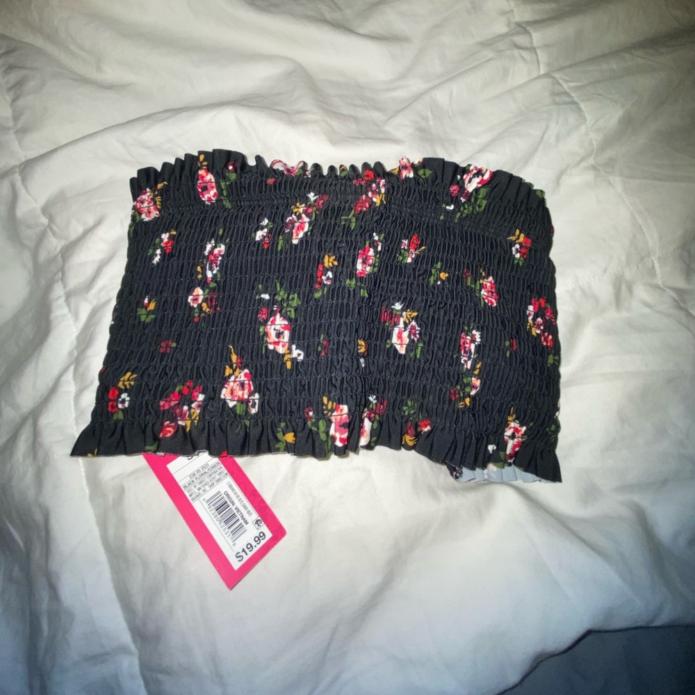 Women floral bando swimsuit top